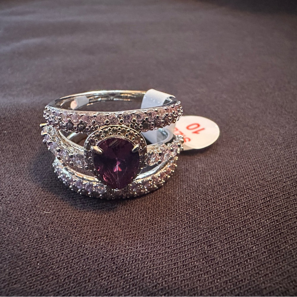 With Pure Confidence Amethyst Statement Ring - image 1